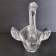 Vintage swan pocket in crystal from Vannes 1970