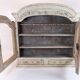 Grey painted hanging glass cabinet in gustavian style from around 1820
