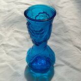 Italian vase in blue glass around the 1970s dimension: H-25cm- D-10cm-
