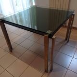 Set of 2 Jean Nouvel designer tables – Model 1=2 (Transparent & black glass)