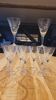 9 verres à pied en cristal,  vintage , Boussu Belgique