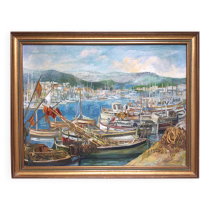 Petit port.huile sur - jacques