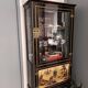 Large Asian Showcase in Black and Gold Lacquer - Display Cabinet