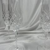 Set of 6 Royal Doulton Crystal Champagne Flutes