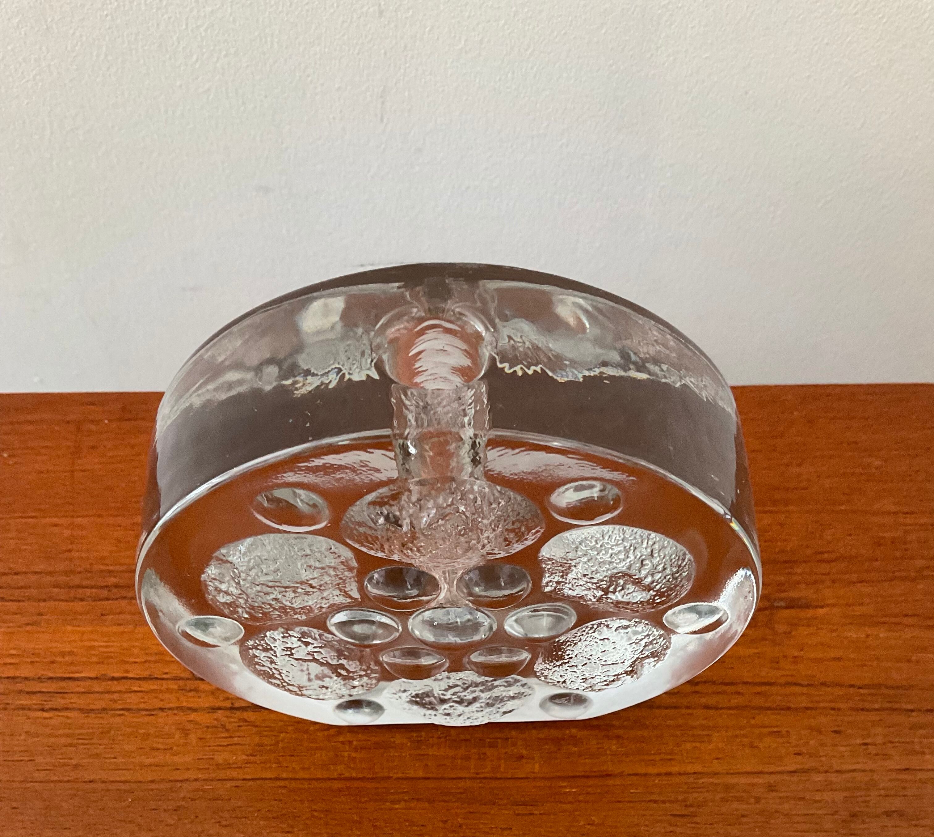 Vintage soliflore vase Pukeberg Glasbruck from the 70s