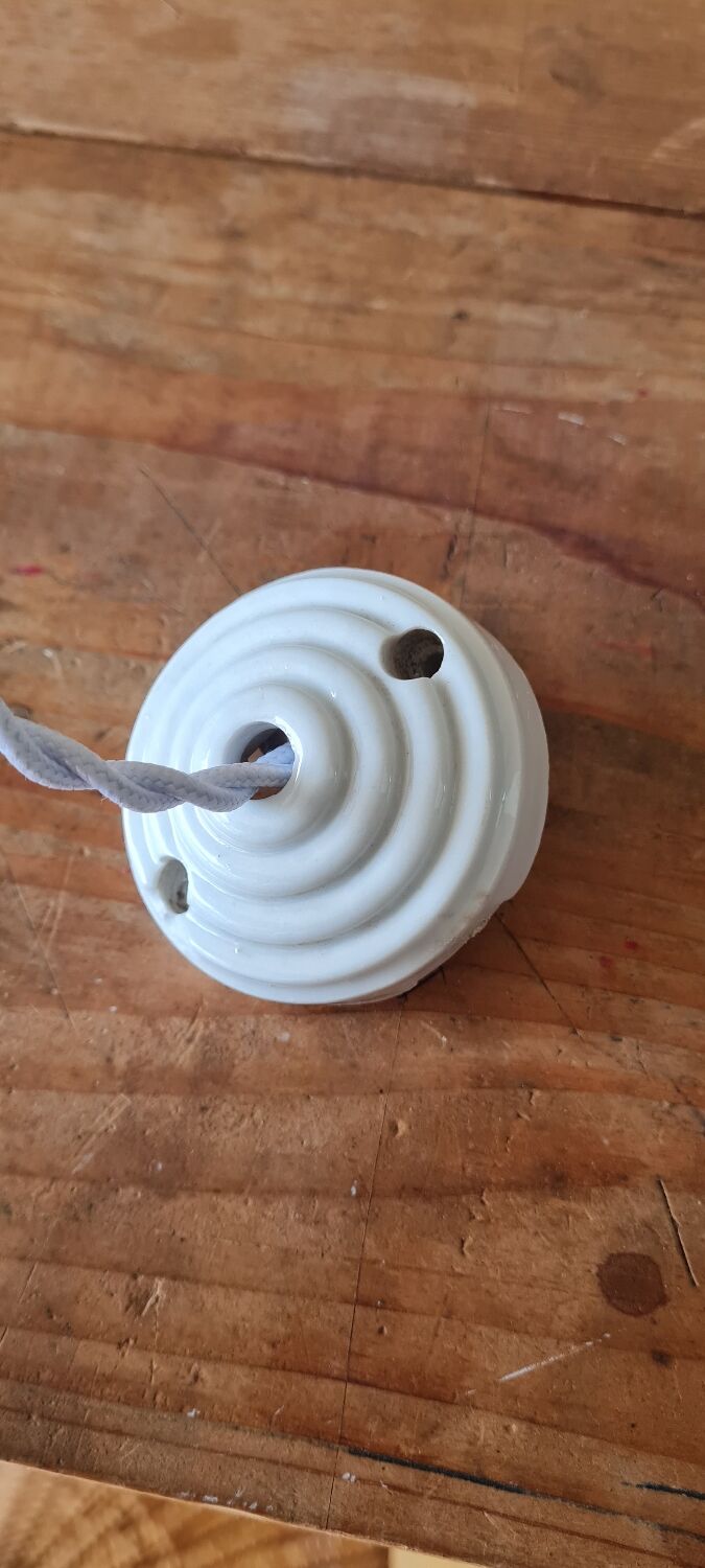 Vintage wicker flower pendant