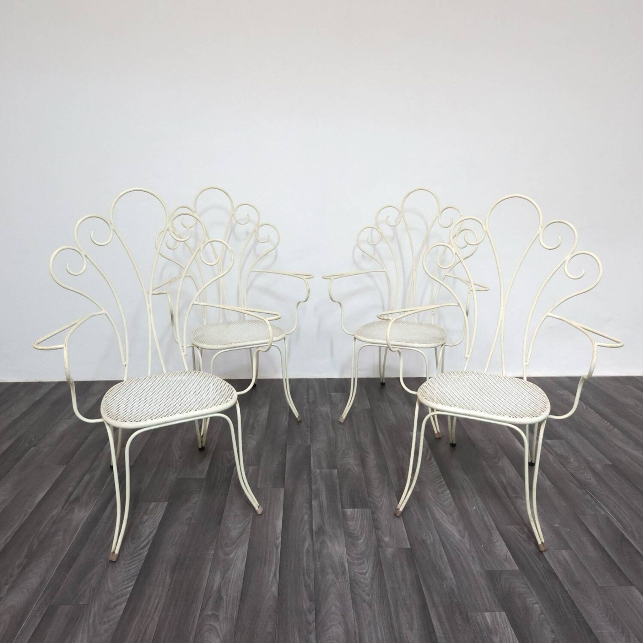 Lio Carminati Sedie Da Giardino 4 Pz Design Anni 50 Modernariato