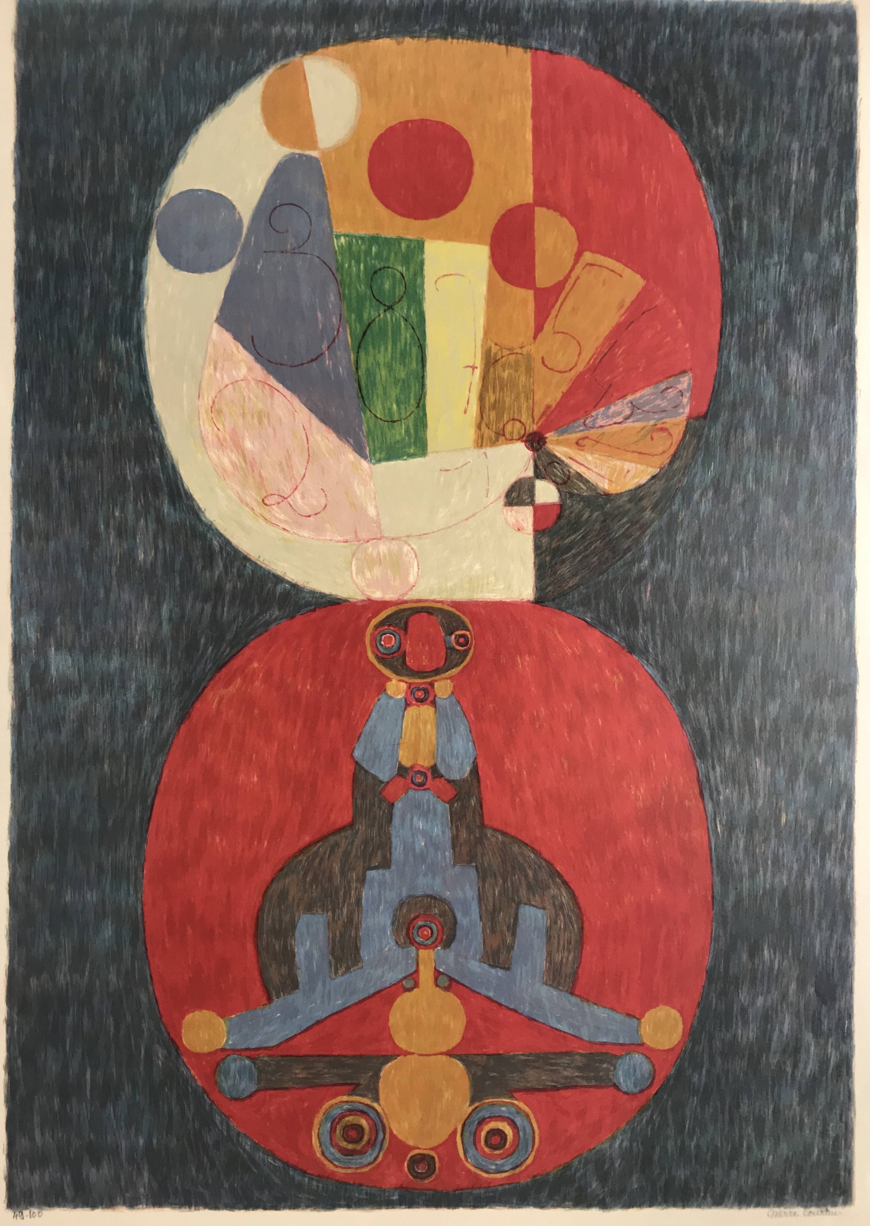 Pierre courtin, from life to love, 1971. lithograph signed in pencil