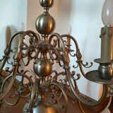Lustre fer forgé doré