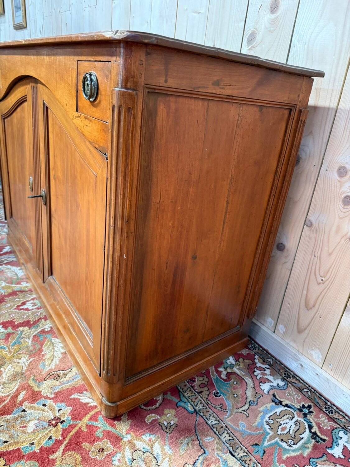 Louis XVI style buffet in solid cherry wood.