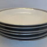 6 assiettes creuses en porcelaine blanche