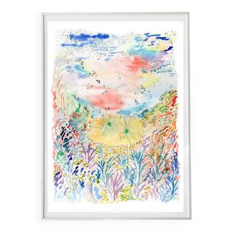 Original work "Dawn in the garden"