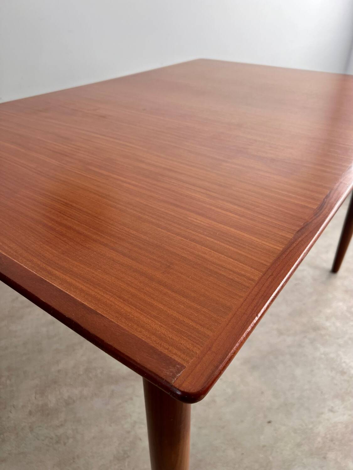 Old Scandinavian design rectangular teak table from the 60s vintage