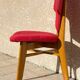 Chaise rétro vintage rouge graphique