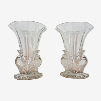 Pair of vases molded Crystal