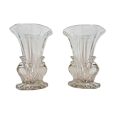 Pair of vases molded Crystal