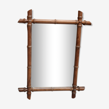 Bamboo-style barber mirror