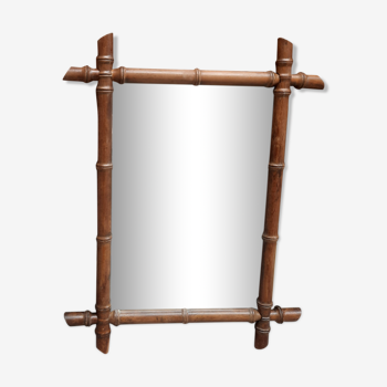 Miroir barbier façon bambou