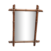 Bamboo-style barber mirror