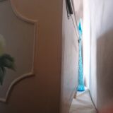 Half-moon box painted wood