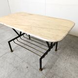 Vintage italian marble coffee table, 1950s