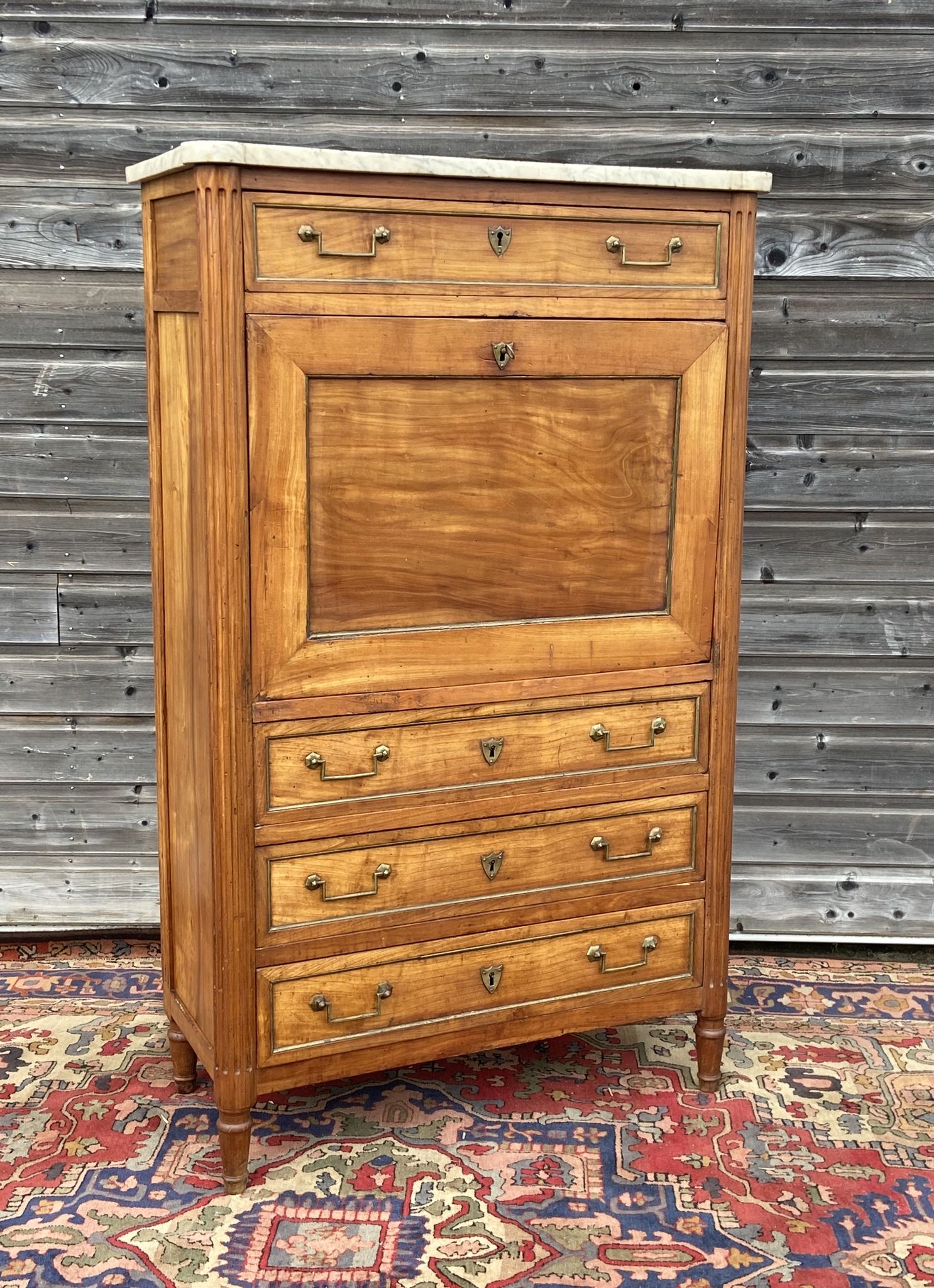 Louis XVI period secretary in 18th century cherry