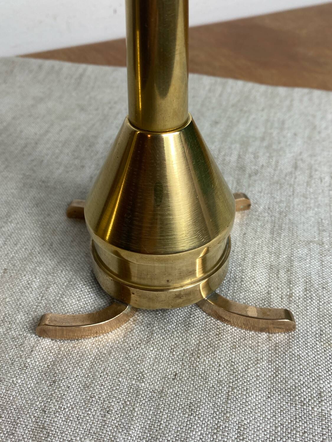 Pair of designer bronze candlesticks