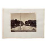 Photo Vienne Entrée du Prater XIXe albumine carton contrecollé