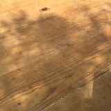 Pine plank top and oak farmhouse table with single drawer 185/96- 74 h