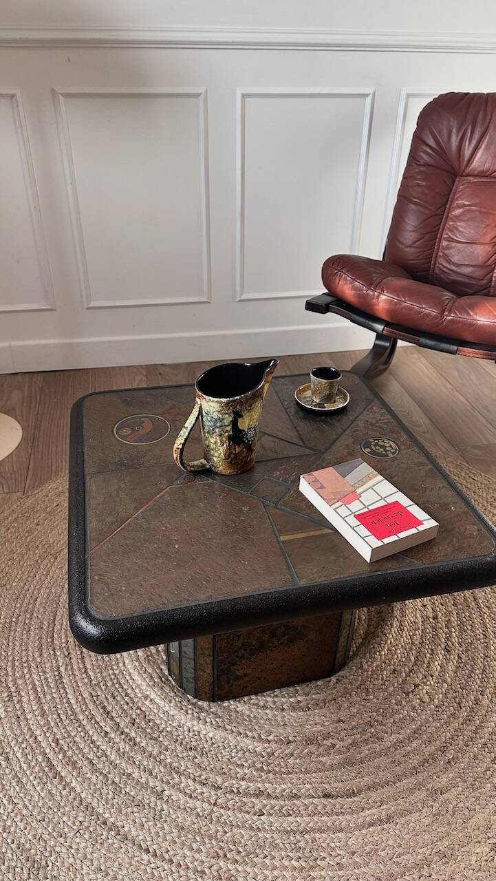 Brutalist coffee table by Paul Kingma