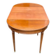 Round extendable dining table in Louis XVI style, 100cm with 2 extensions.