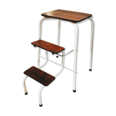 Retractable foot step ladder