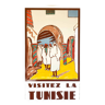 Original poster Visit Tunisia by Yahia 1950 - Small Format - On linen