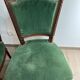 Pair of chair louis xvi period wood green trim