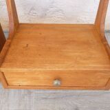 Pair of vintage solid wood hanging bedside tables