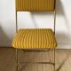 Lafuma folding chairs in velvet and gold metal