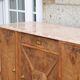 Art Deco sideboard in solid walnut and veneer – pink marble top