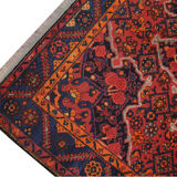 Handmade vintage persian rug traditional red wool rug- 142x187cm