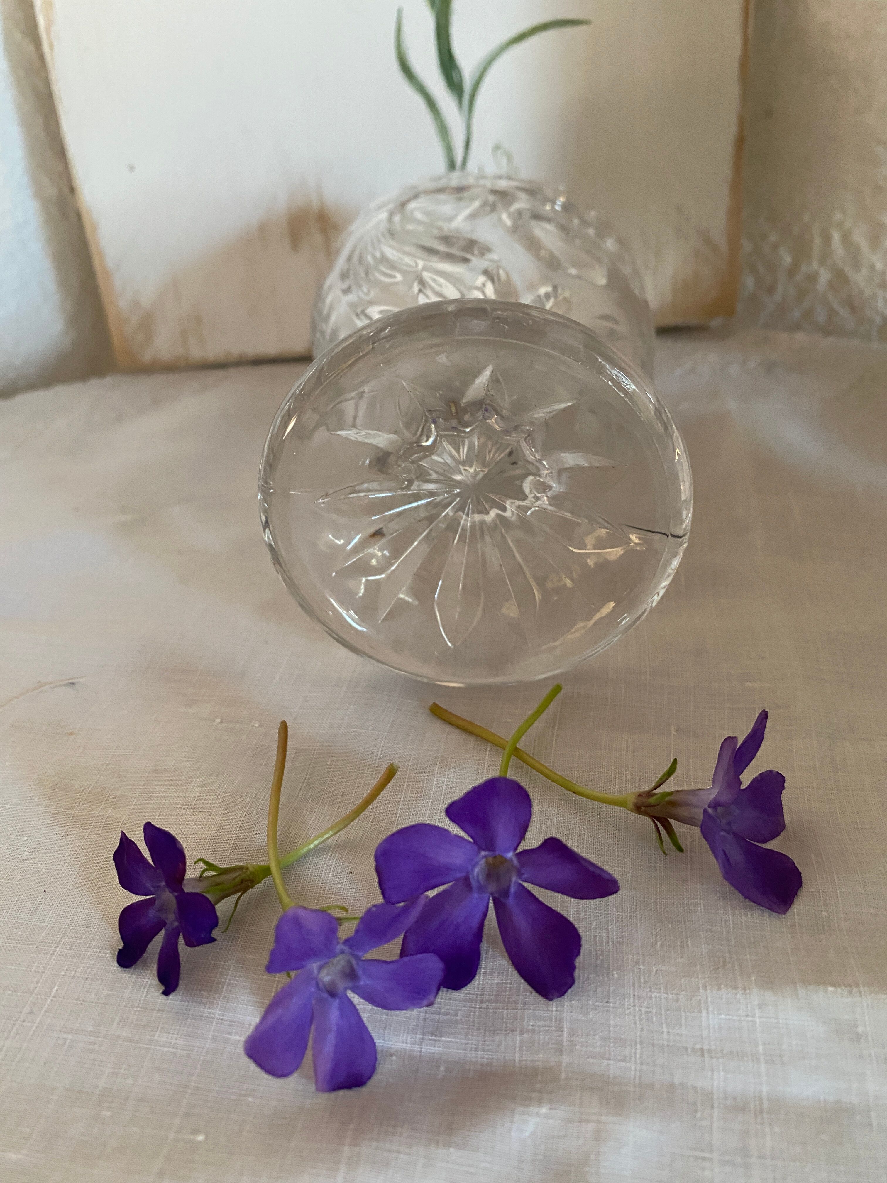 Original antique crystal vase