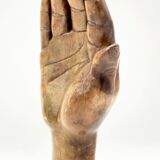 Large sculpture hand / empty pocket plaster 1960 jean Jacques Goma Vibreville