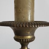 Lampe tripode en métal doré