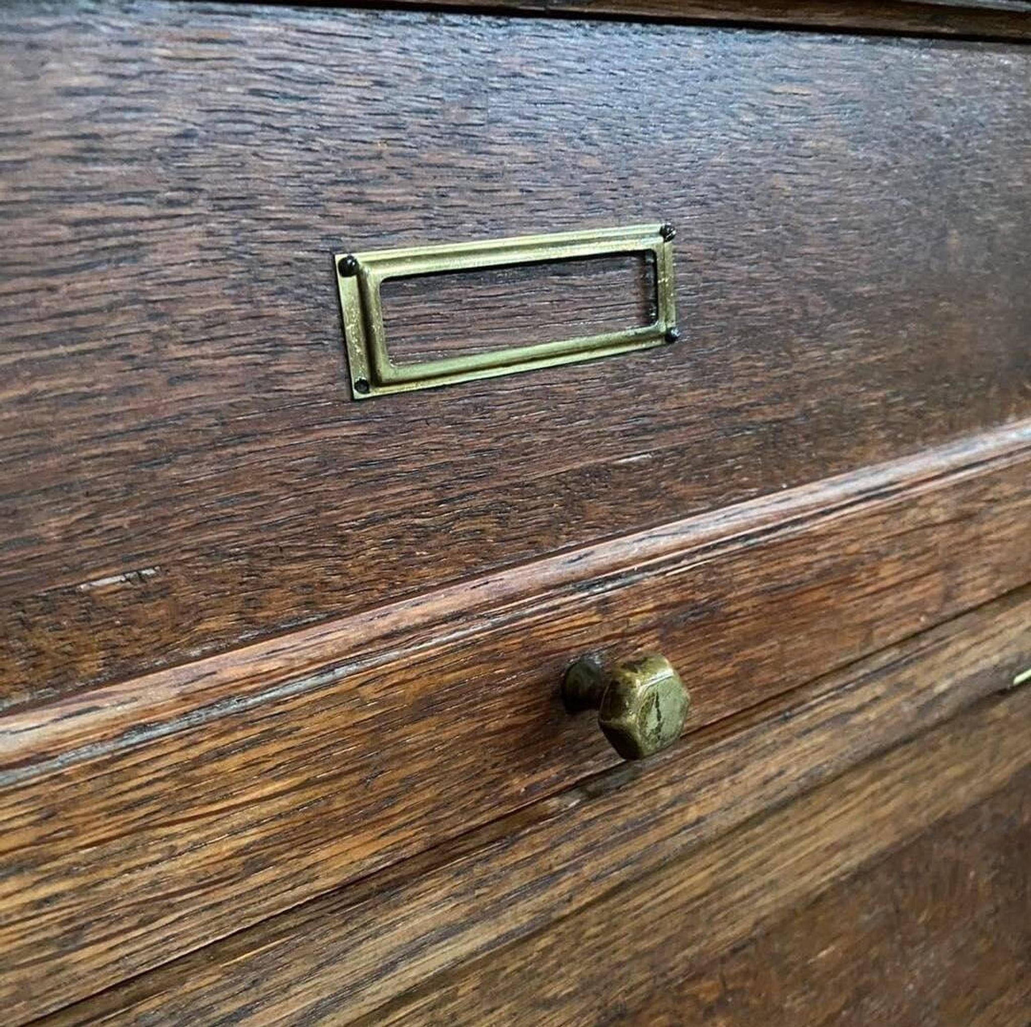 Antique Drop-Front Filing Cabinet | Oak Clerk’s Cabinet | Historic Storage
