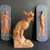 Paire de plaques murales décoratives du 19e siècle