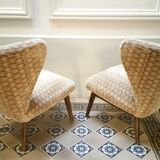 Chair Danish wingback Chair Scandinavian flesh small wing of Elias Svedberg