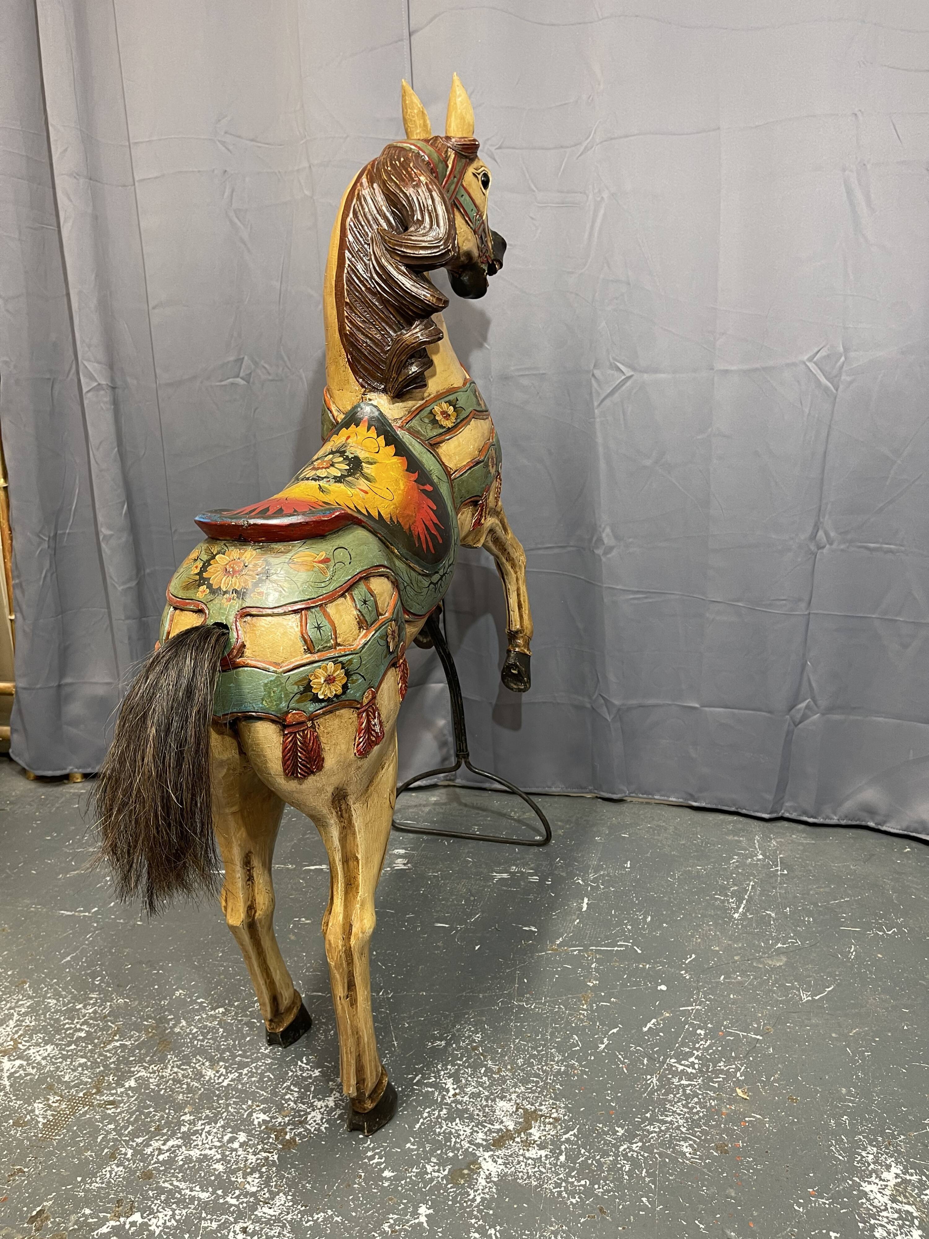 Old wooden carousel horse 1900