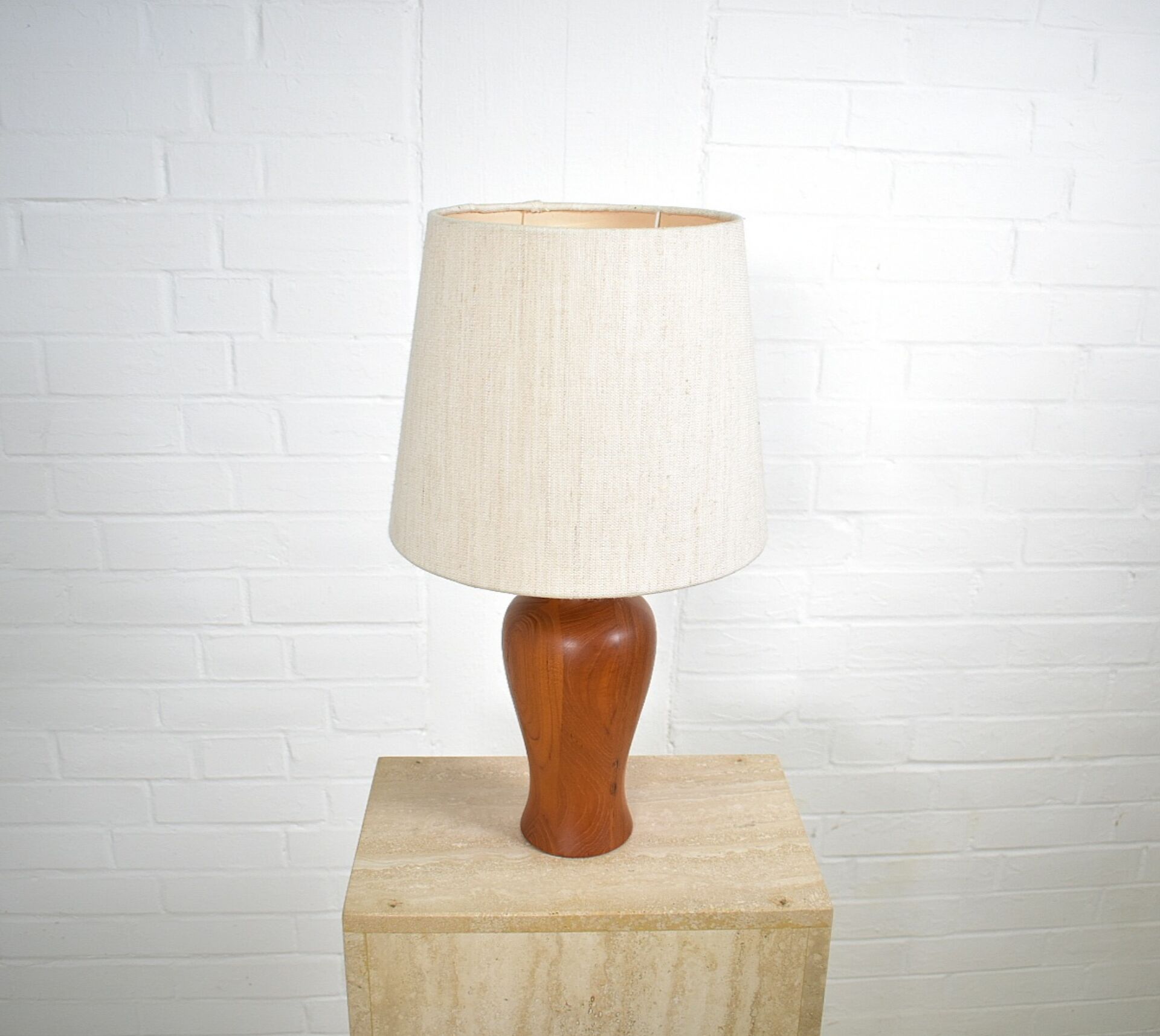 Danish table lamp by Dyrlund 1970s teak Scandinavian vintage