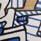 Silkscreen print after Jean Dubuffet, framed, 1970s, 23 x 32 cm