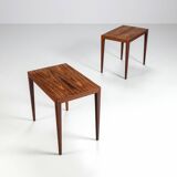 Severin Hansen side tables in rosewood Haslev Denmark 1960