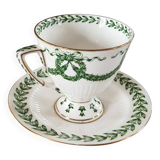 Old Sarguemines porcelain coffee cups