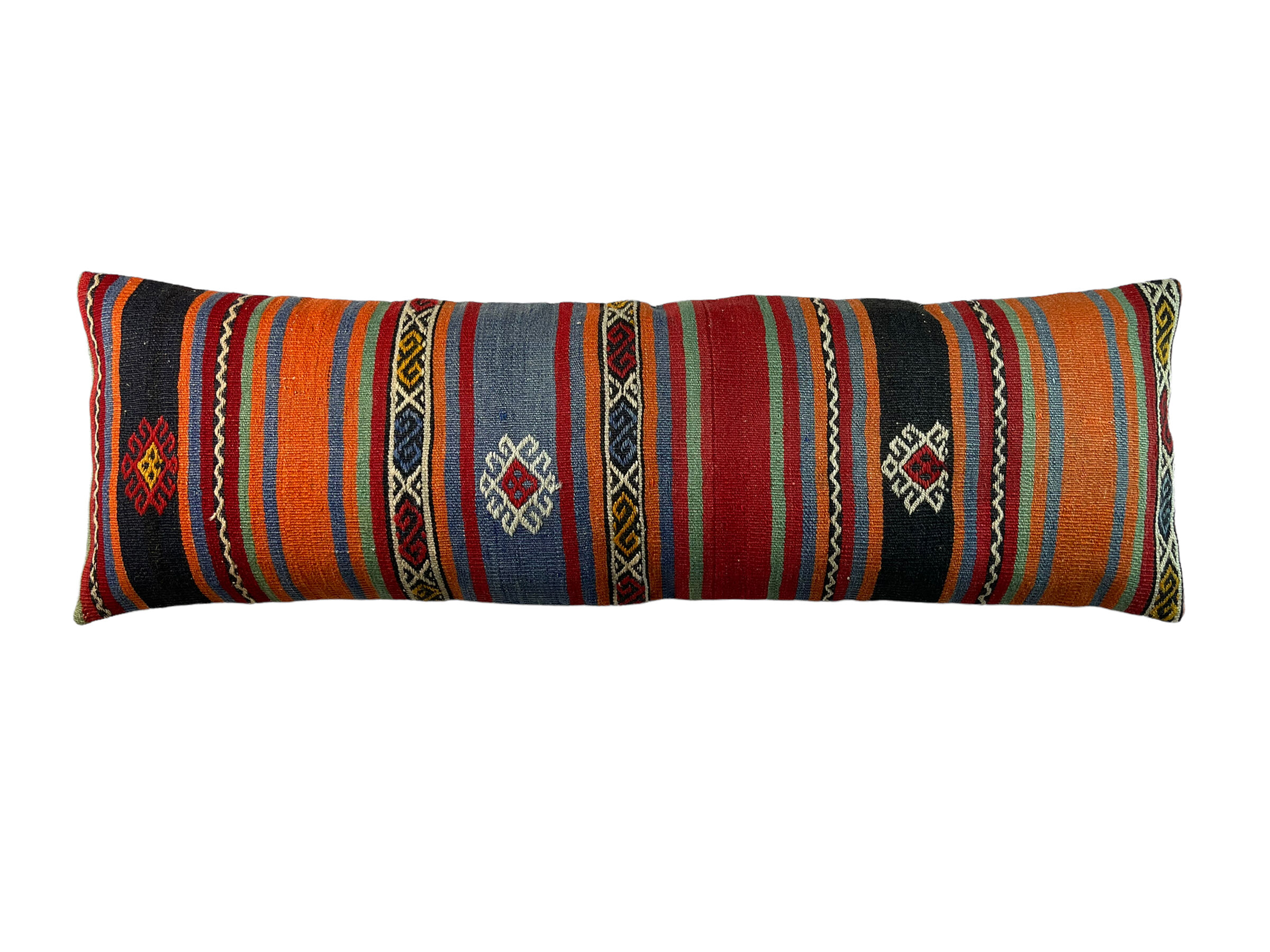 Vintage turkish kilim cushion cover , 120 x 40 cm
